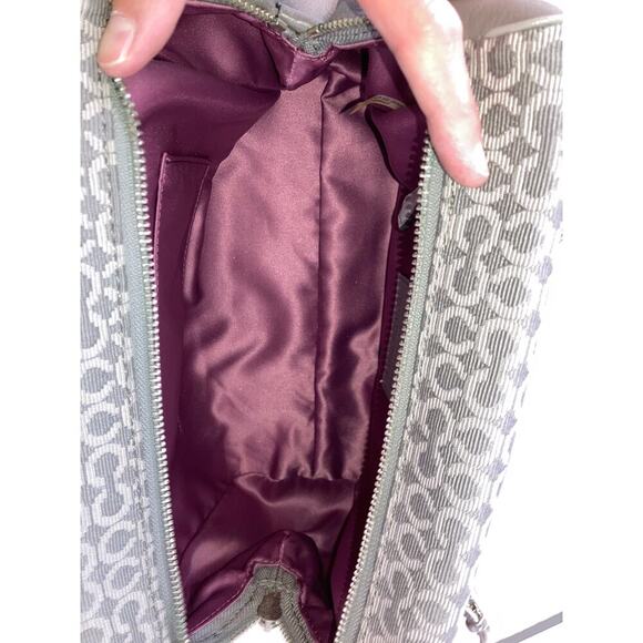 COACH 25215 MEDIUM SIZE GRAY SIGNATURE PRINT CROSSBODY BAG - Picture 12 of 15